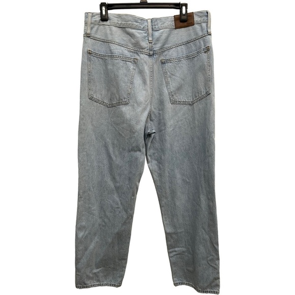 Madewell womens destroyed dad jeans in blue - Picture 7 of 13